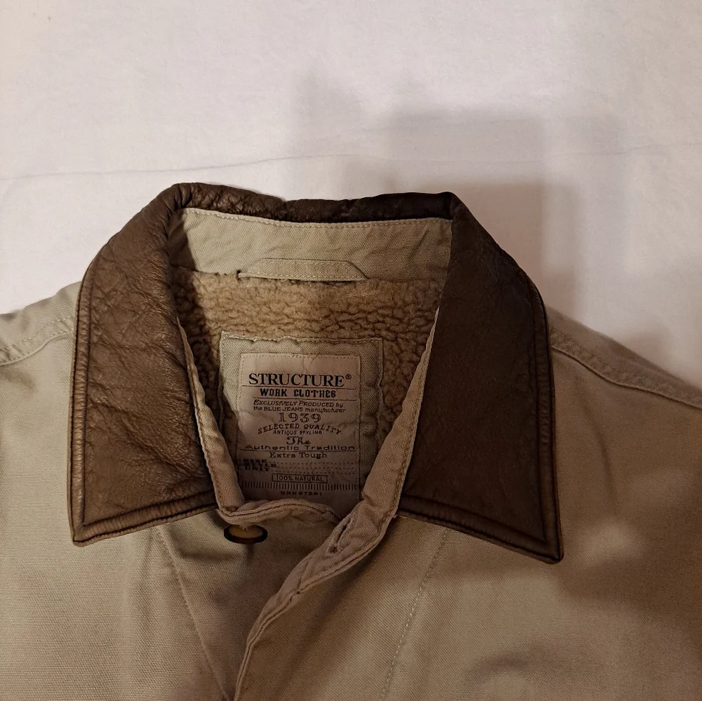 Structure Work Clothes Vintage Mens Barn Chore Coat SZ LG - Picture 8 of 8